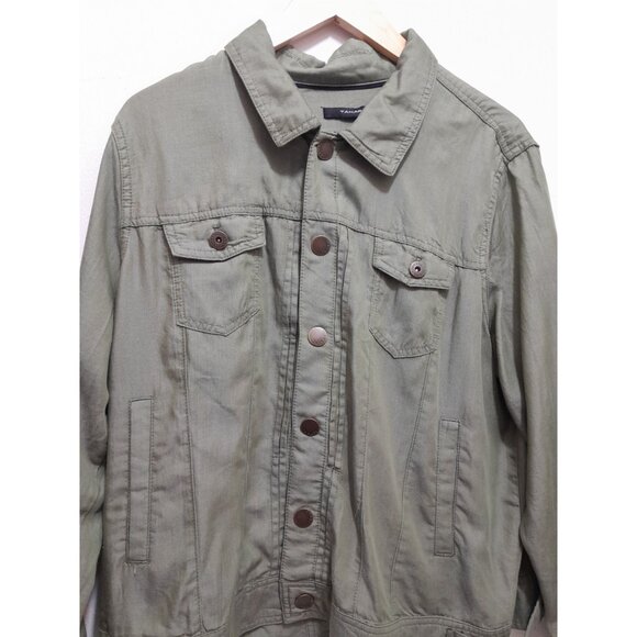 Tahari Womens XL Gorpcore Utility Outdoor Lyocell Bomber Jacket Khaki Green - Picture 2 of 8